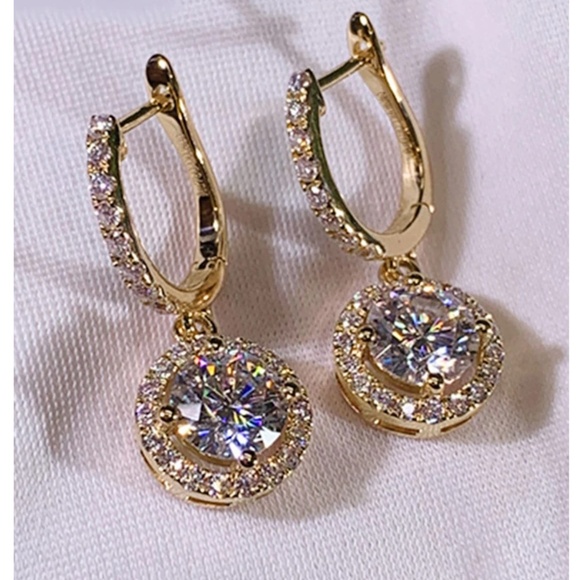 Luxe Rhinestone Cubic Zirconia Statement Earrings - Picture 7 of 9